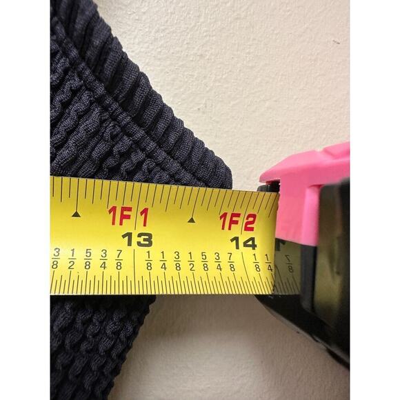 Time and Tru NWT Missy Black Rib Knit Full Coverage One Piece Swimsuit Size M - Picture 9 of 10